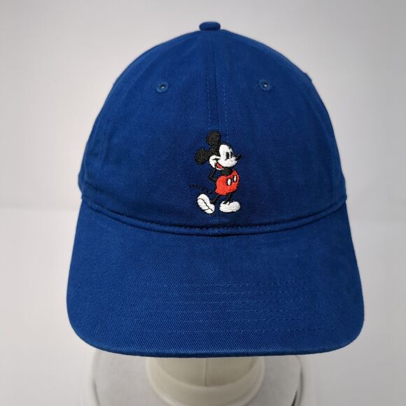 Mickey Mouse Slideback Hat Blue One Size Adjustable Embroidered 6 Panel Disney - Picture 2 of 9